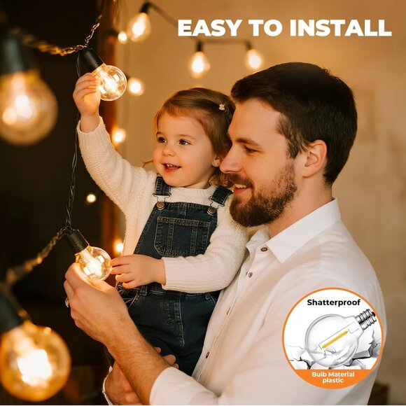 36 Pack G40 LED Replacement Bulbs  Shatterproof 1 Watt E12 LED Bulb for Outdoor - Picture 2 of 6